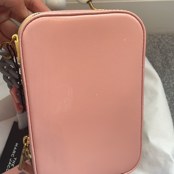 Marc Jacobs The Vanity Peach & Gray Crossbody Bag with Crossbody + Wrist Strap - Picture 5 of 14